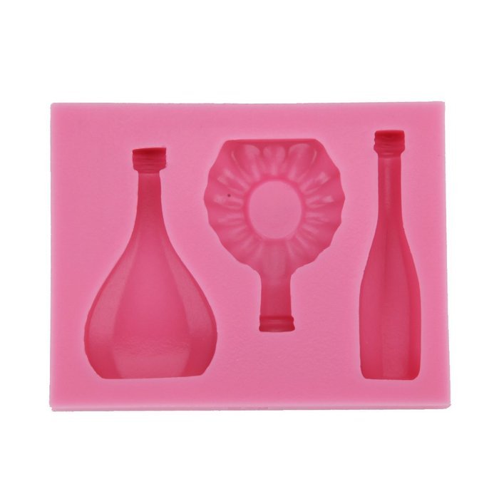KookieMonsta Bottle Shapes Silicone Fondant Decorating Molds Cake Decorating Supplies Sugar Art Tools