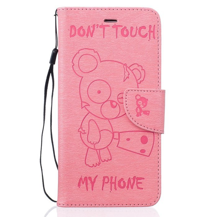 iPhone 7 Plus Case, iPhone 7 Plus Wallet Case,PHEZEN Cute Bear Don't Touch My Phone Design PU Leather Wallet Case... N54