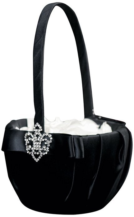 Weddingstar Beverly Clark The Crowned Jewel Flower Girl Basket, Black