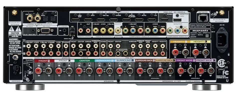 Marantz SR6010 7.2 Channel Full 4K Ultra HD AV Surround Receiver with Bluetooth and Wi-Fi N7
