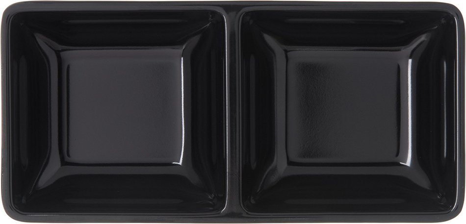 Carlisle 086203 Melamine Double Square Ramekin, 4-oz. Capacity, 5-3/4 x 2-3/4 x 1", Black (Case of 24) N7