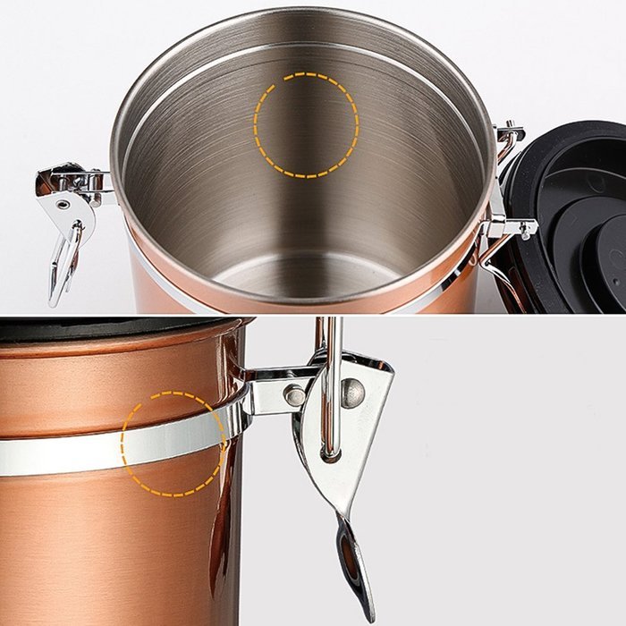 Meiruian 1500ML Coffee Canister -Vacuum Sealed Canister,Stainless Steel (304) N3