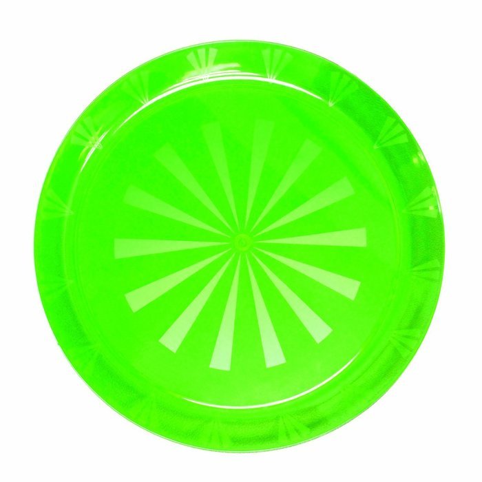 Party Essentials Hard Plastic 12-Inch Round Serving Trays, Purple, 2Pk N16