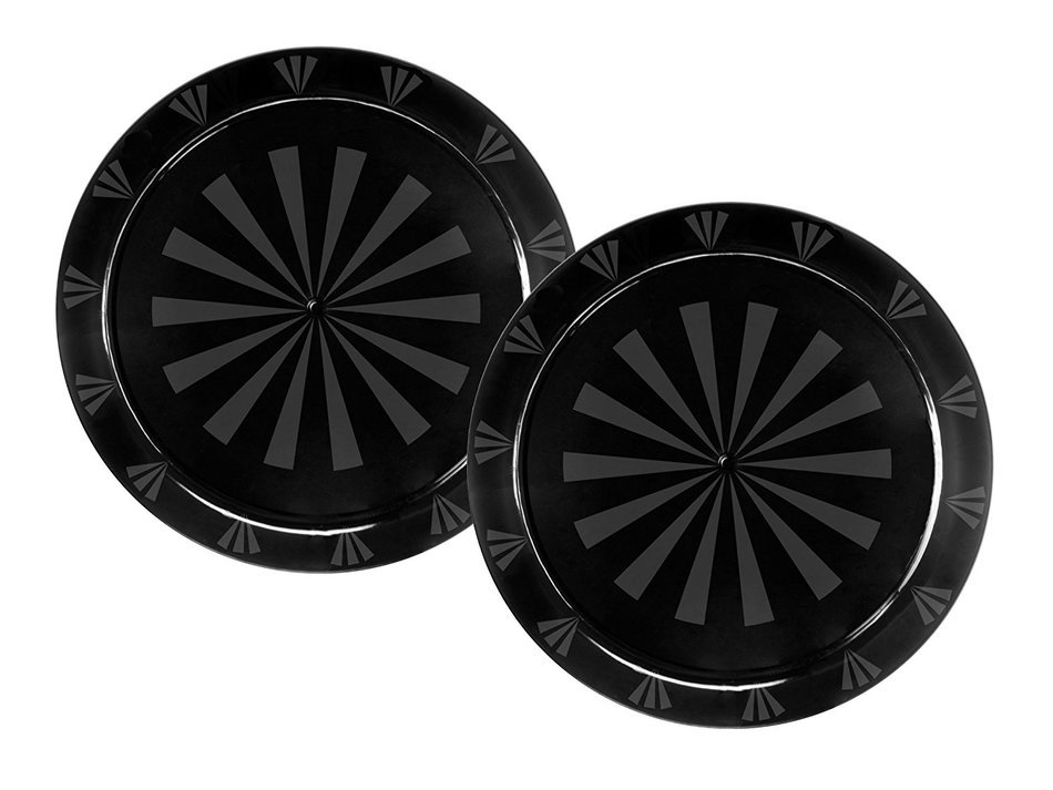 Party Essentials Hard Plastic 12-Inch Round Serving Trays, Purple, 2Pk N18