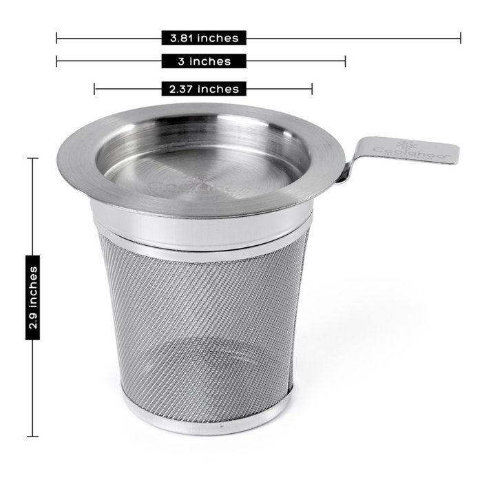 Loose Leaf Tea Infuser with Mesh Basket | Finest Stainless Steel Strainer and Steeper for Green, Black & Herbal...