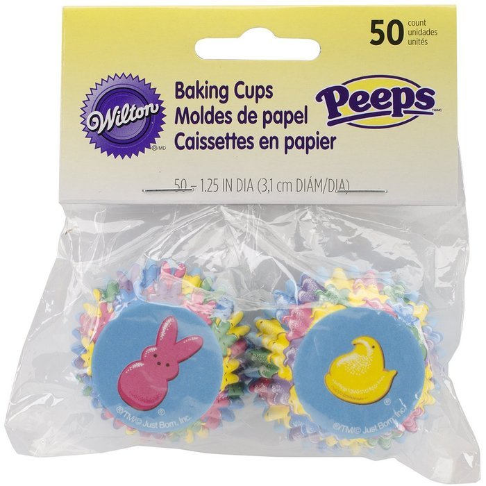 Wilton 50 Count 415-2368 Peeps Baking Cups, Mini, Multicolor N4