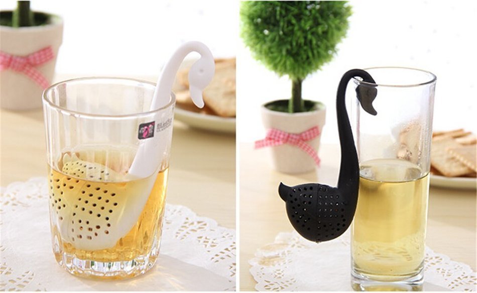 Scheppend Creative Swan Shape Tea Iinfuser Teaspoon Tea Strainer,Essential For Server Tea,1 N2