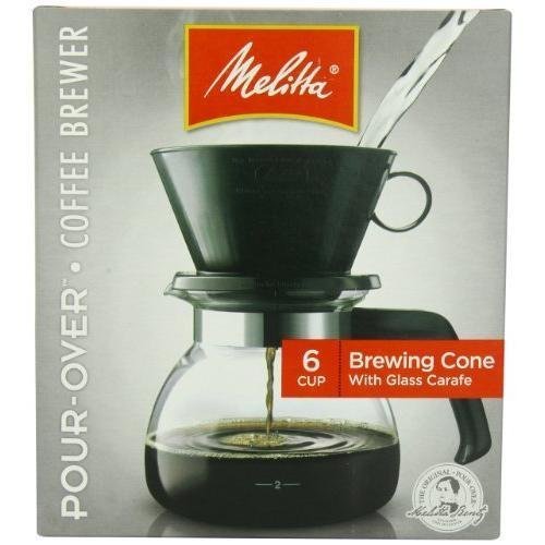 Melitta coffee maker 6 cup pour over brewer with glass carafe 1 count