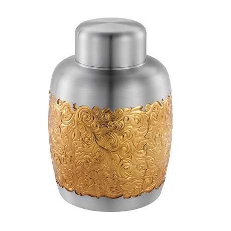 Royal Selangor Isthumus Home Collection Isthmus Airtight Pewter Tea/Coffee Caddy(Large) 18.3cm x16.5cm x12.7cm N7