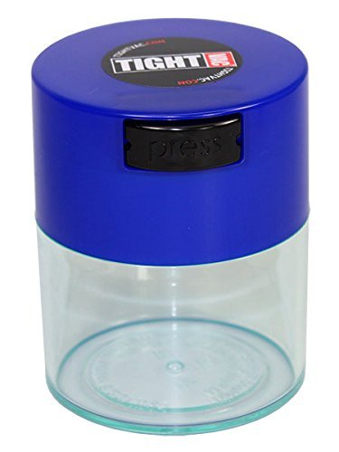 Tightvac TV2-CDB - 1/2 oz to 3 ounce Vacuum Sealed Container Dk. Blue Cap & Clear Body