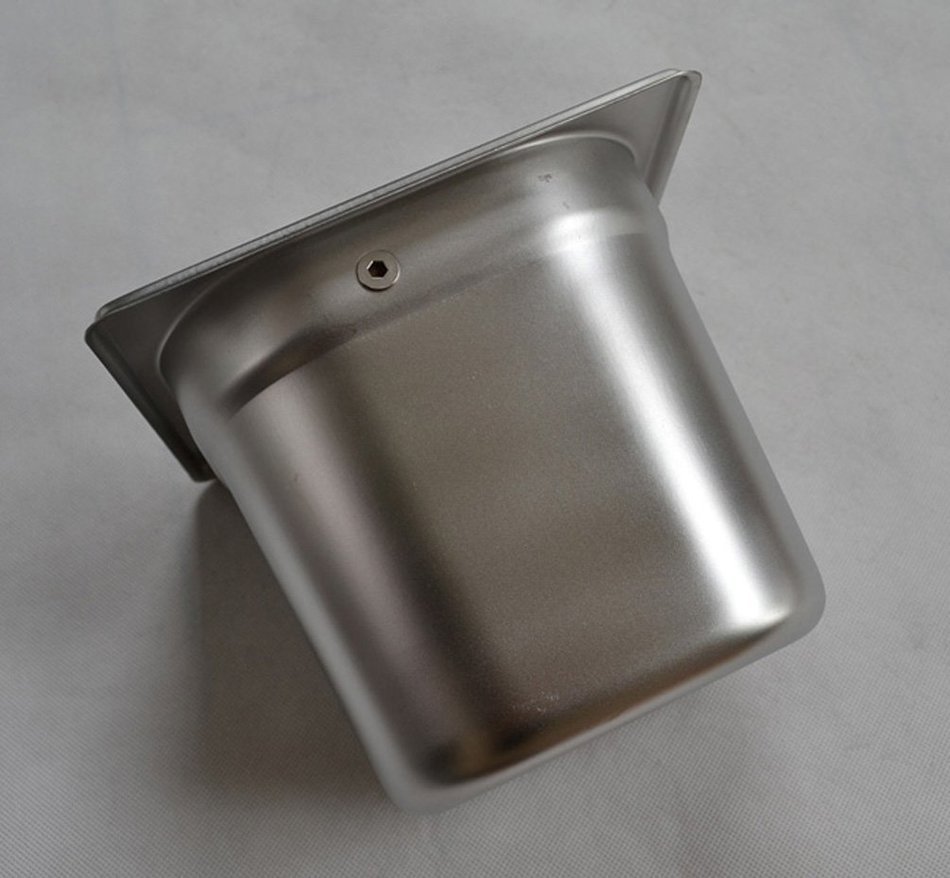 Stainless Coffee Machine Espresso Knock Box Flip Bang Recycle W Rubber Bar Large N2