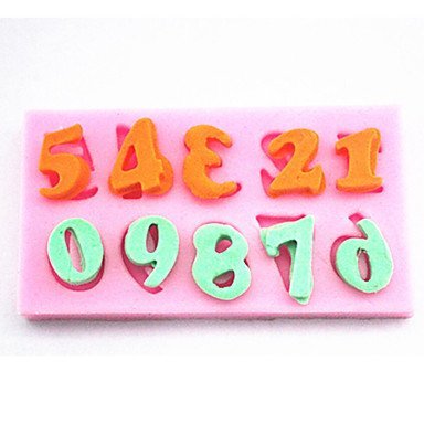 Y&XL&H 1 PCS Hot Fondant Chocolate Soap Mould 3D Silicone Digital Cake Molds Cake Decorating Kitchenware Tools...
