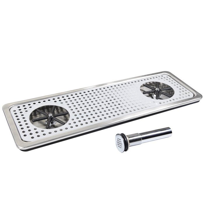 YBB Cup Washer Dispense Rinser with Two Side Sprays,Drain and Drip Tray,Stainless Steel Glass Washer for Bar Coffee... N2