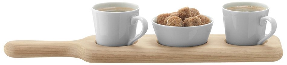 LSA International Duo Espresso Set & Oak Paddle, 14.2" N4