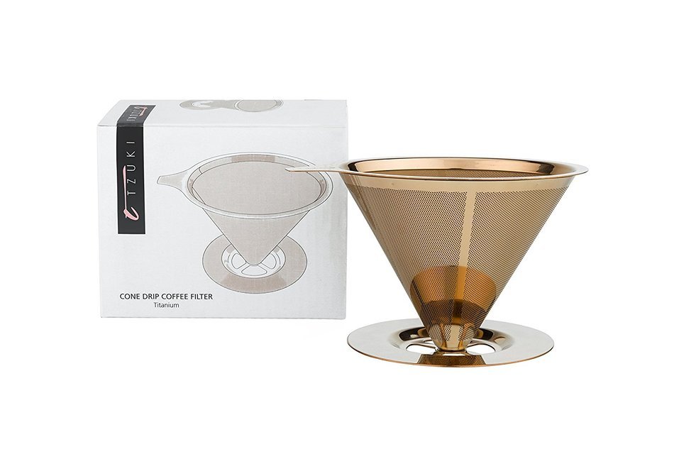 Coffee Filter Cone Drip Pour Over Coffee Dripper - Tzuki -Titanium Mesh Strainer N3