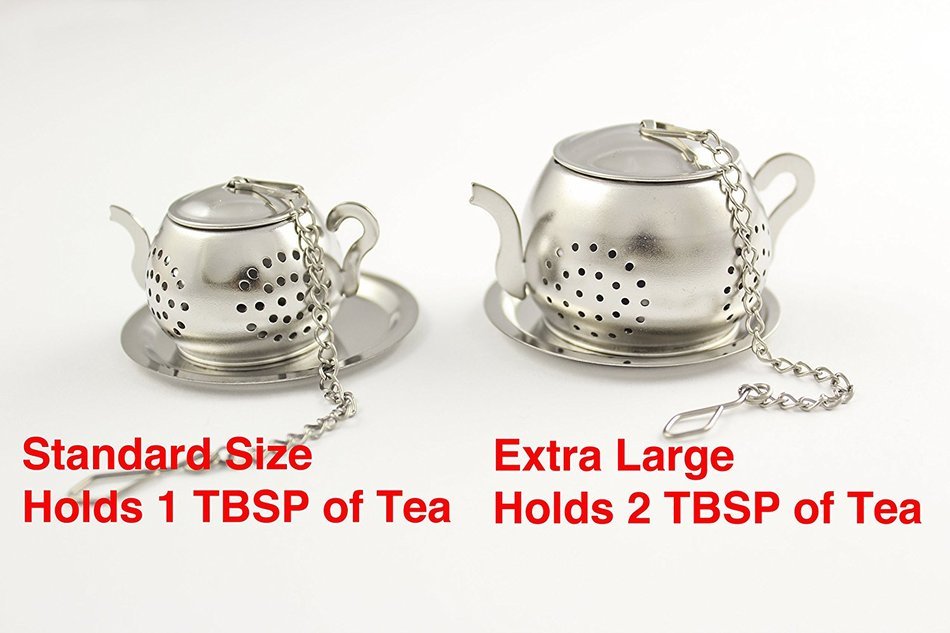 Zoie + Chloe Extra Large Stainless Steel Tea Infuser for Loose Tea - 2 Tbsp Capacity for Stronger Brew N5