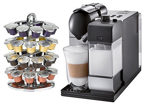 DeLonghi Lattissima Plus EN520SL Silver Nespresso Capsule Espresso and Cappuccino Machine with Bonus 40 Capsule...