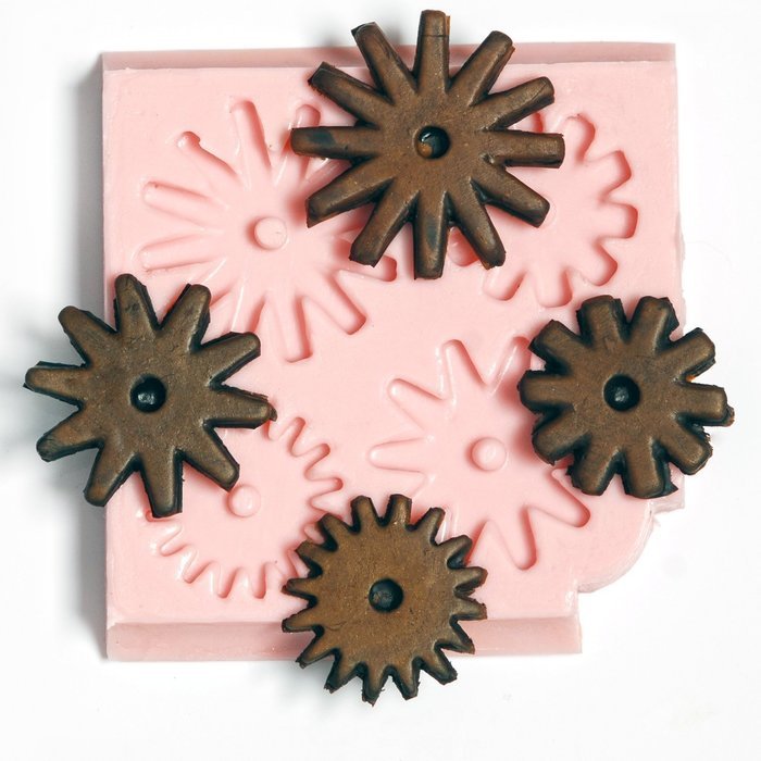 Western Spur Rowel Steampunk Mold Easy To Use Flexible Silicone Food Safe Fondant, Chocolate, Candy, Resin, Polymer... N5