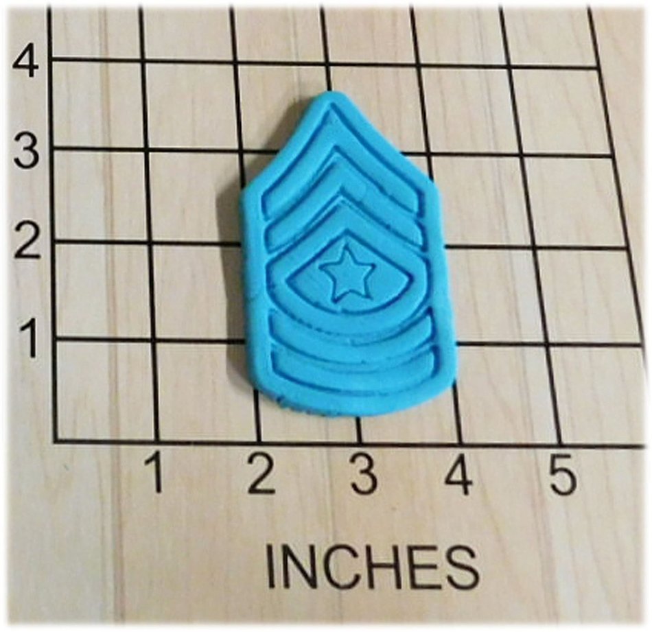 Army Sergeant Major Stripes Shaped Cookie Cutter and Stamp #1049