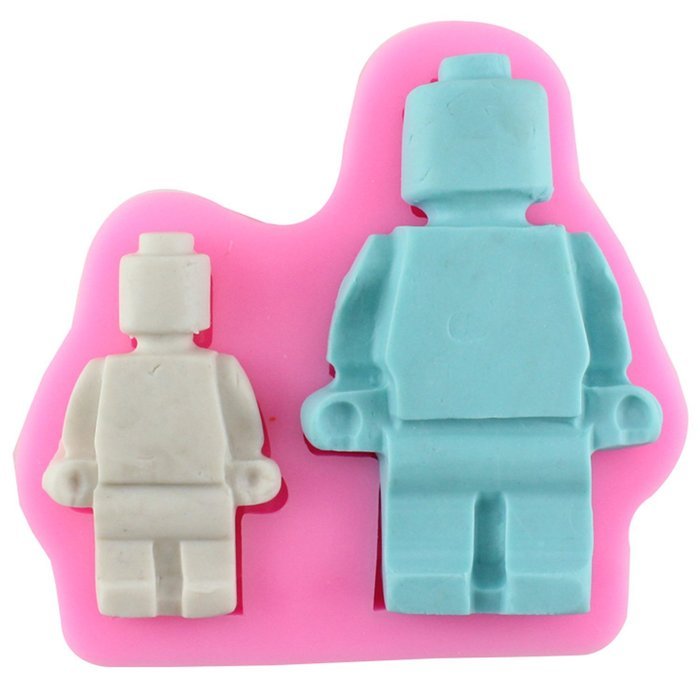 Mujiang Robot Silicone Candy Sugar Gumpaste Clay Fondant Molds Small + Large N5