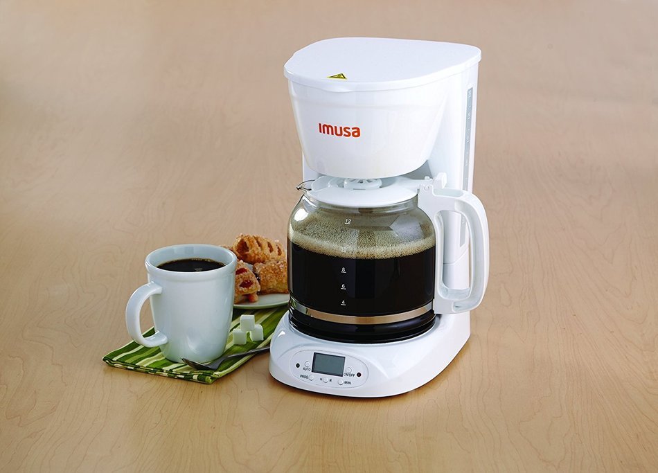 IMUSA USA GAU-18210W 12Cup Programmable Coffeemaker, 12 Cup, White