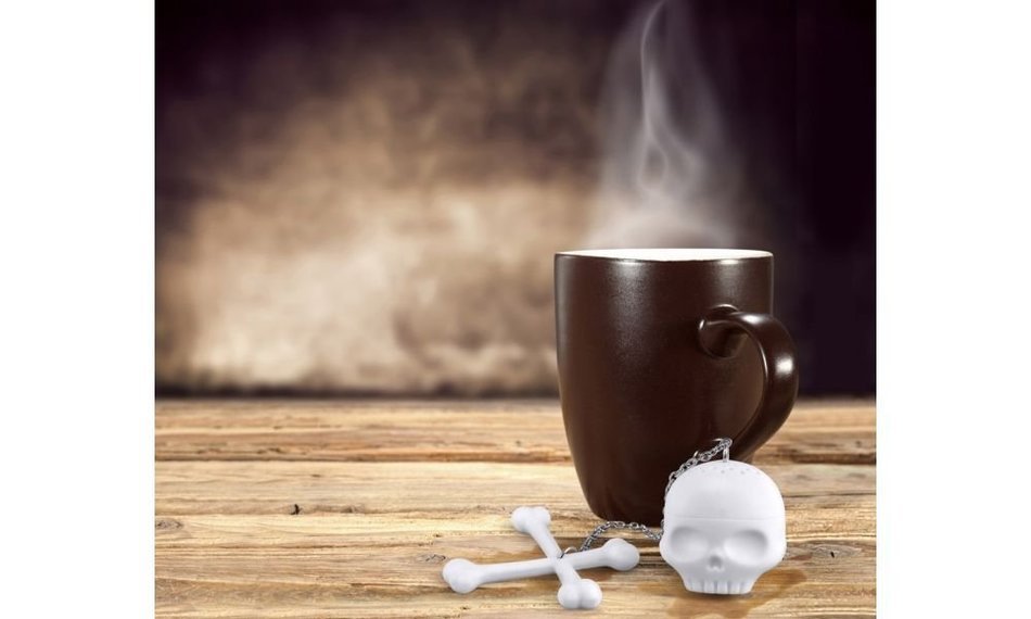 Etcbuys&reg;- Tea Bones Skull Tea Infuser, White (2pack) N2