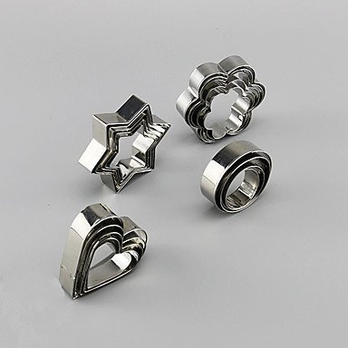 Y&XL&H 20Pcs Stainless Steel Cookie Mould Cookies Abrasive Rice Ball Grinding Tool N2