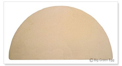 Big Green Egg LARGE Half Moon Pizza / Baking Stone Authentic Big Green Egg Grill & Smoker Accessories are a Must...