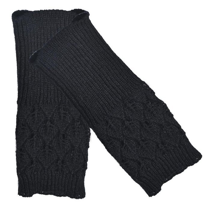 Hollow Out Leaves Knitted Gloves,Morecome Fashion Women Girl Knitted Gloves (Purple) N10