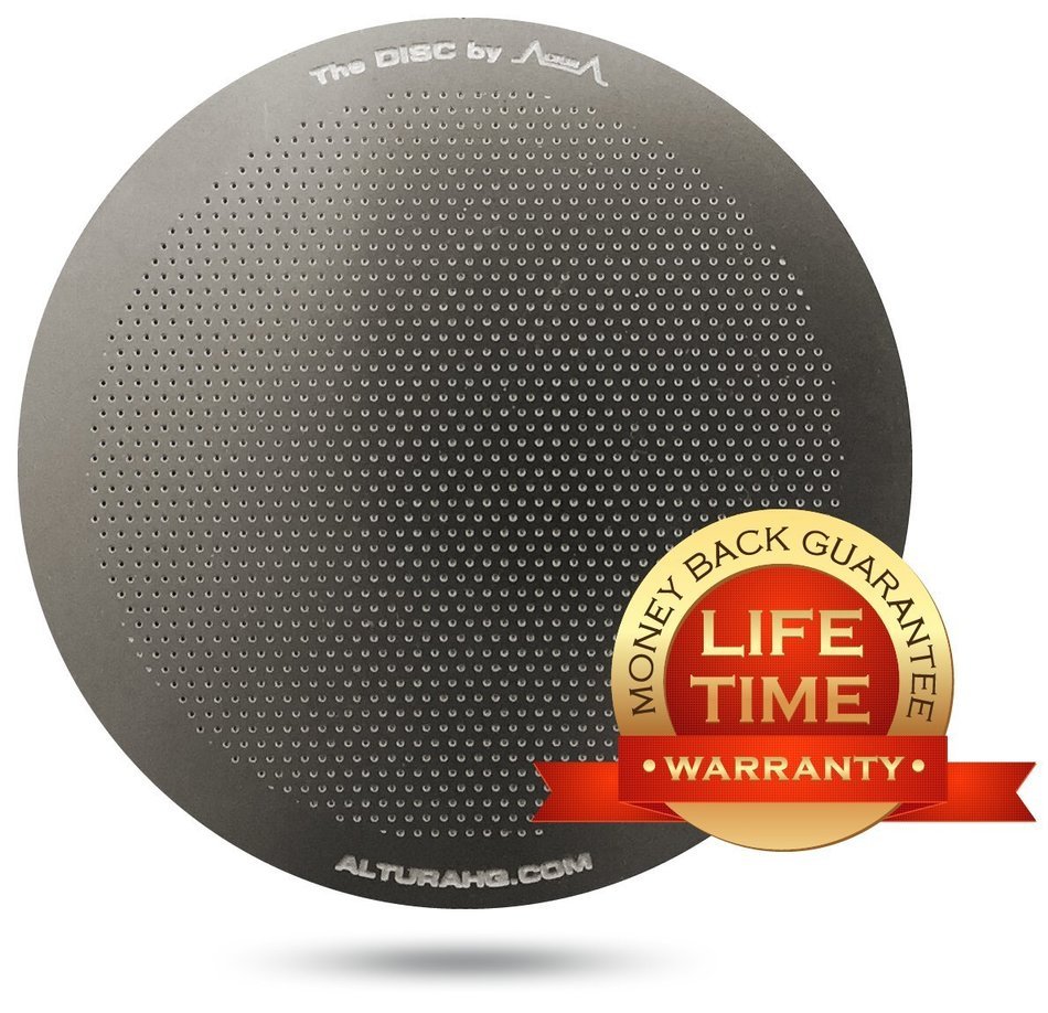 The DISC: Premium Filter for AeroPress Coffee Makers by ALTURA + FREE eBOOK with Recipes, Tips, and More Stainless... N3