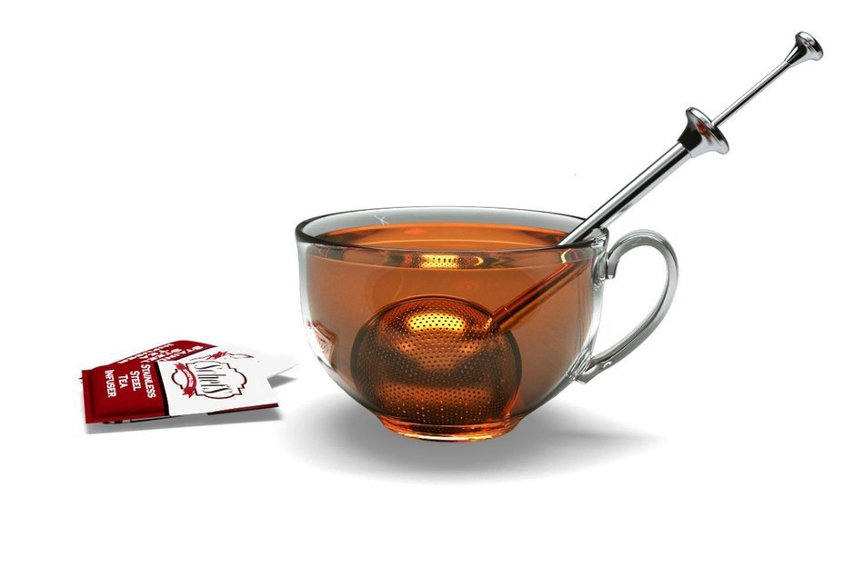Schefs Premium Tea Infuser - Light Weight Stainless Steel - Large Capacity Ball with Long Spoon Handle - New Strainer... N5