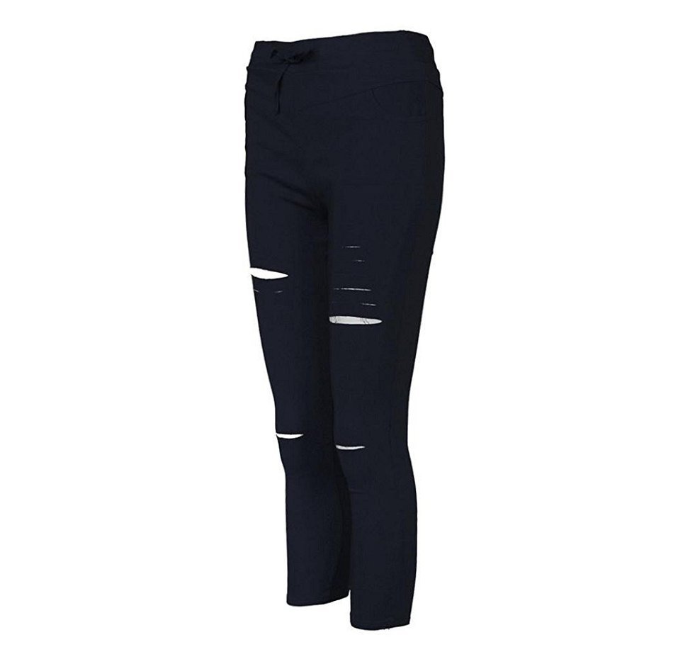 Pencil Pants,Morecome Women Skinny Ripped Pants High Waist Stretch Slim Pencil Trousers N13