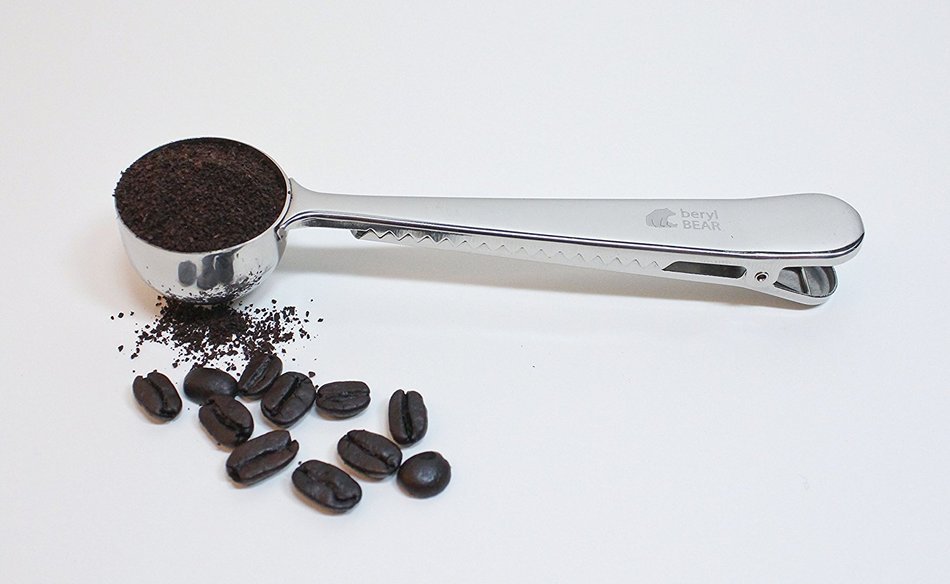Stainless Steel Pour Over Coffee Dripper - Reusable Double Layer Mesh Filter and Coffee Scoop with Bag Clip N6