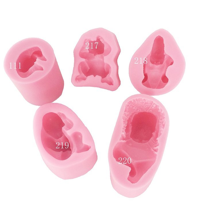 Funshowcase Baby Boy Movements 5 Pieces Set Candy Molds for Sugarcraft, Chocolate, Fondant, Butter, Resin, Polymer... N2
