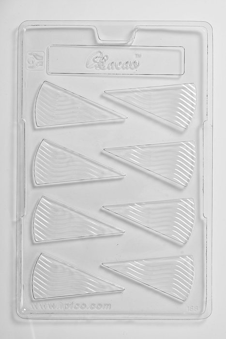 Cacao Triangles (Wavey) Cake Decoration Chocolate Mould 8 Cavity