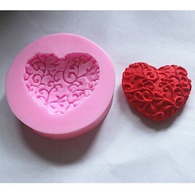 Y&XL&H Bakeware Silicone Heart Baking Molds for Chocolate Cake Jelly (Random Colors)