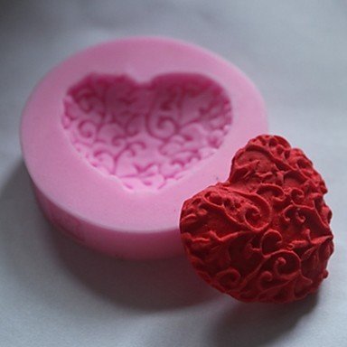 Y&XL&H Bakeware Silicone Heart Baking Molds for Chocolate Cake Jelly (Random Colors) N2