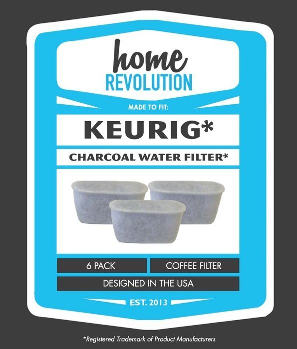 Keurig Charcoal Water Cartridge Filters Comparable Home Revolution Brand Replacement 6 PK; Made to fit Keurig... N2