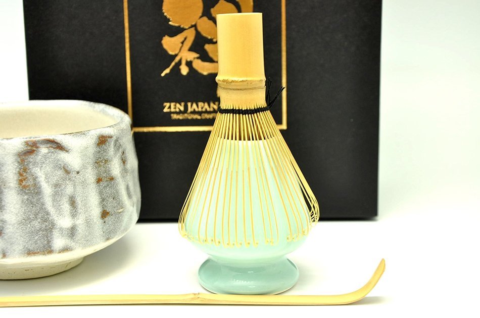 Japanese Mino Yaki ware Matcha Bowl And Tea Ceremony Set Green Tea 11.5 / 11.5 / 8cm (4.5 / 4.5 / 3.1inch)[7400] N3