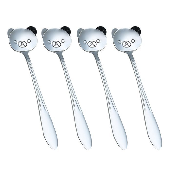 Ceramics Stainless Steel Tableware Creative 5-pieces Coffee Scoops Stirring Sugar Tea Spoons N12