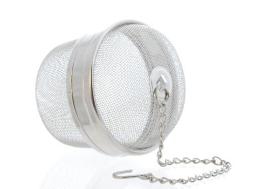 Twist-lock Spice Ball Tea Infuser Herb Infuser, Stainless Steel, Large Size (2&frac12;" / 6cm)