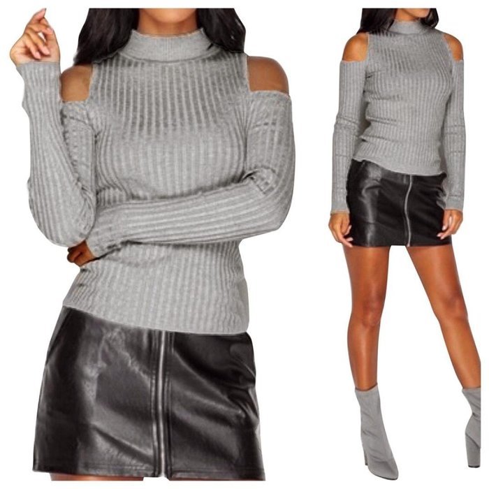 Women's Blouse,Laimeng Round neck Cotton blend Long Sleeve Knitted Pullover Sweater Slim Jumper Blouse (M, Black) N10