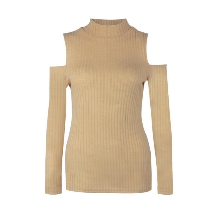 Women's Blouse,Laimeng Round neck Cotton blend Long Sleeve Knitted Pullover Sweater Slim Jumper Blouse (M, Black) N12