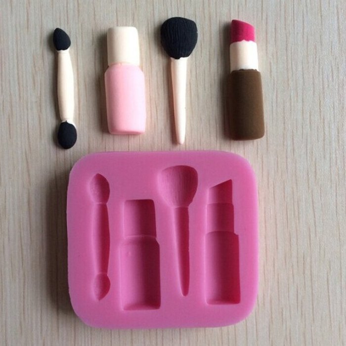 Karen Baking Beautiful And Fashion Makeup Tools Design Shape 3D Silicone Cake Mold For Cake Fondant Decorating