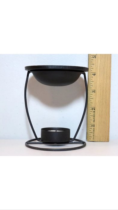 Black Iron Oil Warmer 3.5" X 3.75"(set of 2) N5
