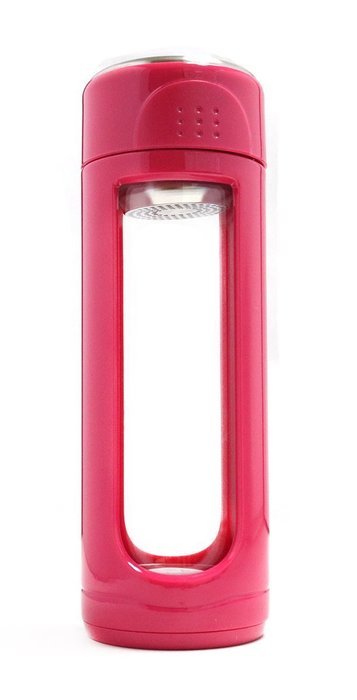Slim 320ml Loose Leaf Tea Infuser Bottle with removable Strainer (Hot Pink) N2
