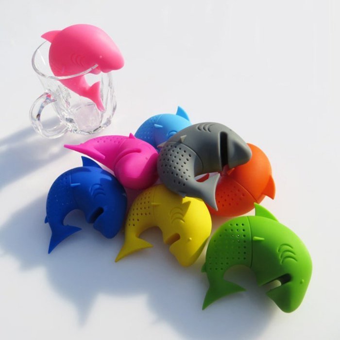 Silvercell Cute Silicone Shark Infuser Loose Tea Leaf Strainer Herbal Filter N5