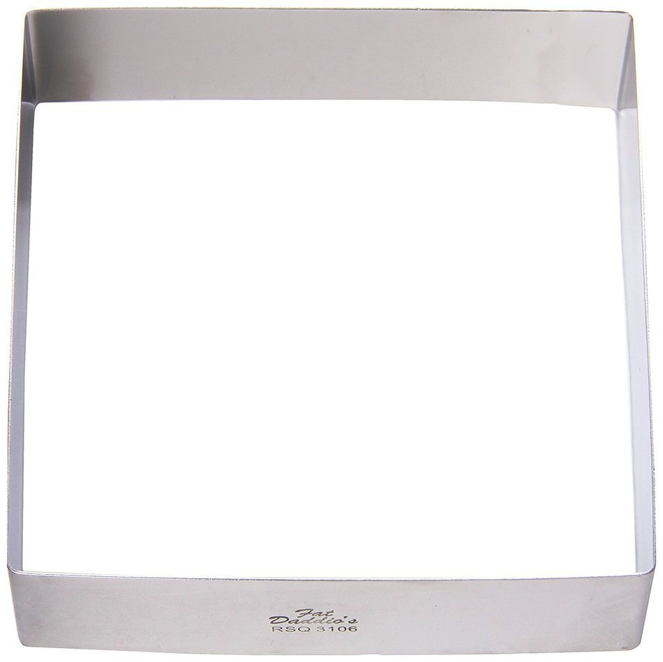 Fat Daddio's Stainless Steel Square Cake and Pastry Ring, 7 Inch x 2 Inch N2