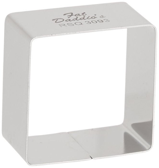Fat Daddio's Stainless Steel Square Cake and Pastry Ring, 7 Inch x 2 Inch N3