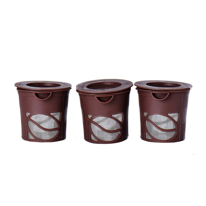 Newcomdigi Coffee Filters Refillable Coffee Capsules Reusable K Cup Coffee Filters ( 3 Packs ) N5